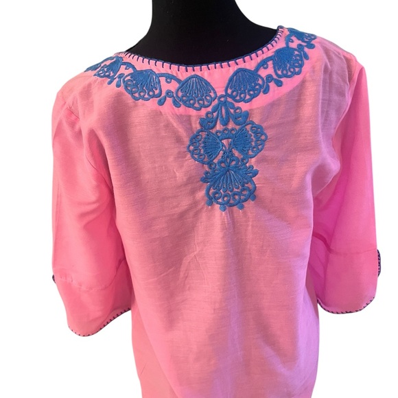 Lilly Pulitzer Piet Pink Beach coverup tunic like-new sz XS - Picture 3 of 9
